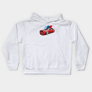 Red E30 Classic Coupe Kids Hoodie